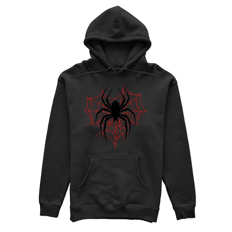 Rotes Spinnennetz-Design Damen Pullover Hoodie
