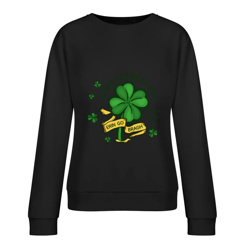 St. Patrick's Day Glücksklee Damen Pullover Sweatshirt