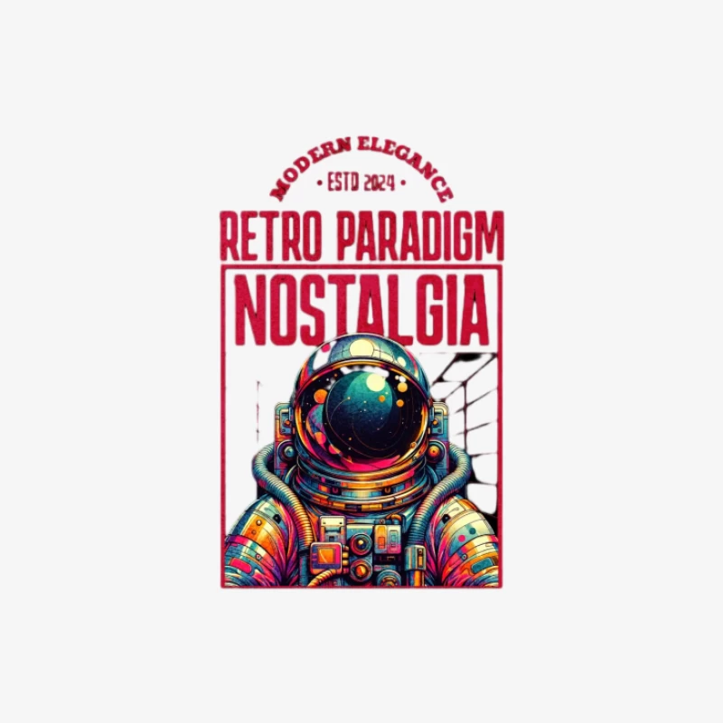 Astronaute Paradigme Rétro Homme Manches Longues T-Shirt