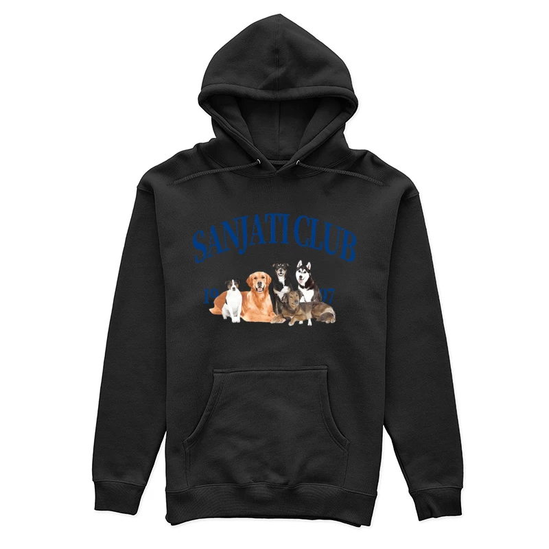 Sanjati Club Hundeillustration 1997 Damen Pullover Hoodie
