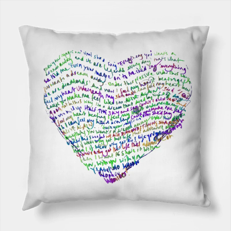 Coldplay Lyrics Art Throw Pillow