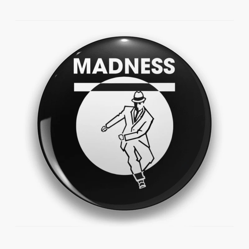 Ska Dance Madness Silhouette Logo Pin