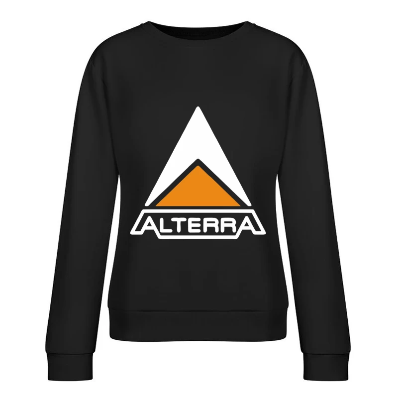 Alterra Corporate Logo with Orange Triangle Design Female Pullover Sweatshirt