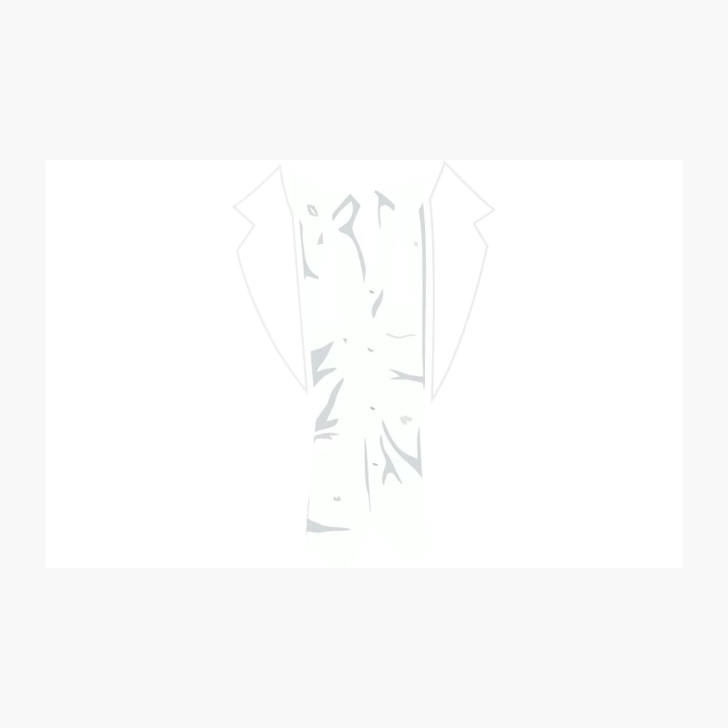 Minimalist Abstract Suit Outline in White and Grey Travel Mug