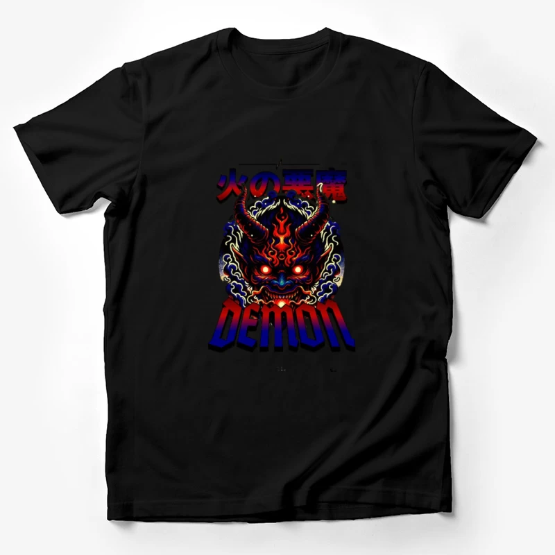Flammendem Dämonendesign Herren T-Shirt