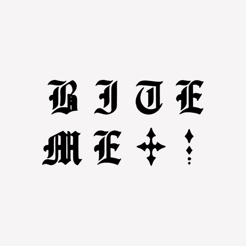 Gothic Schrift mit Sternmotiv Herren T-Shirt