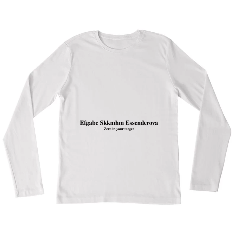 Elegantes typografisches Design Damen Langarm T-Shirt