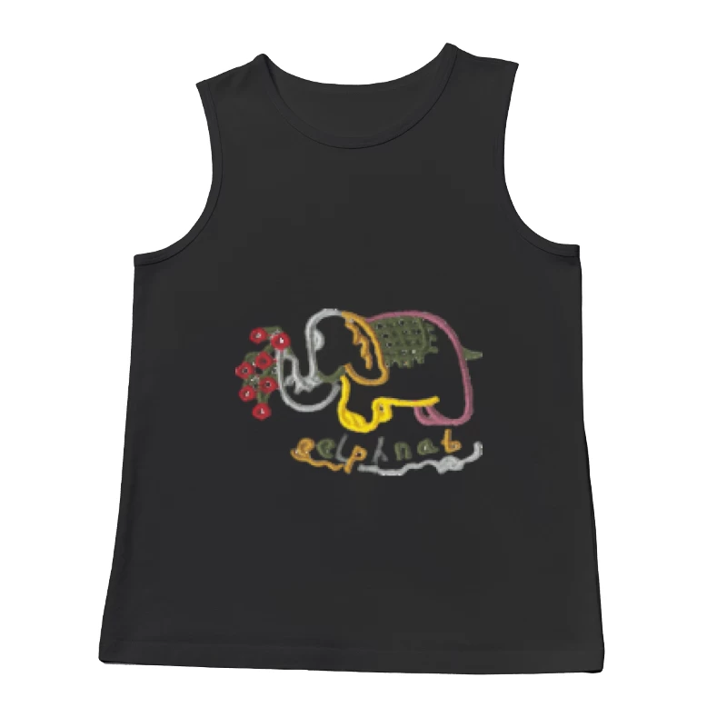 Elefant mit Blumenstickerei Herren Tanktops