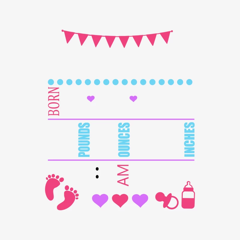 Affiche de naissance pour bébé Femme Manches Longues T-Shirt