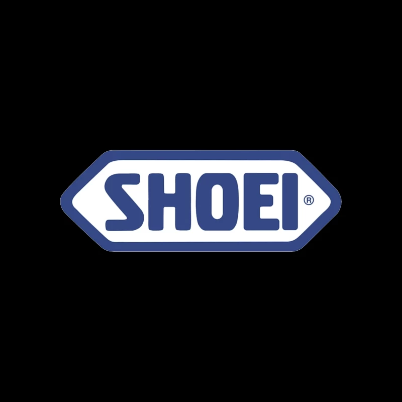 SHOEI Motorcycle Helmet Brand Logo in Blue Desk Mat