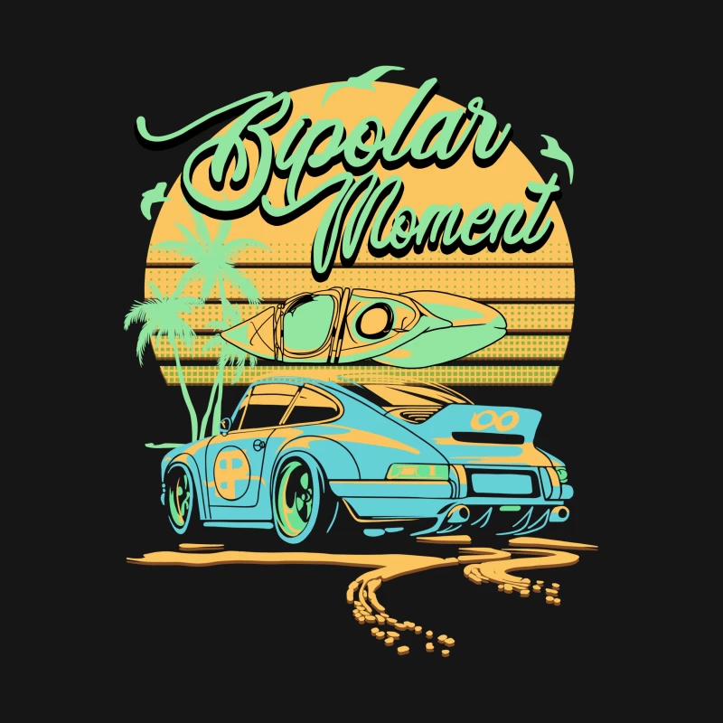 Sommerabenteuer mit Auto und Kajak Herren T-Shirt