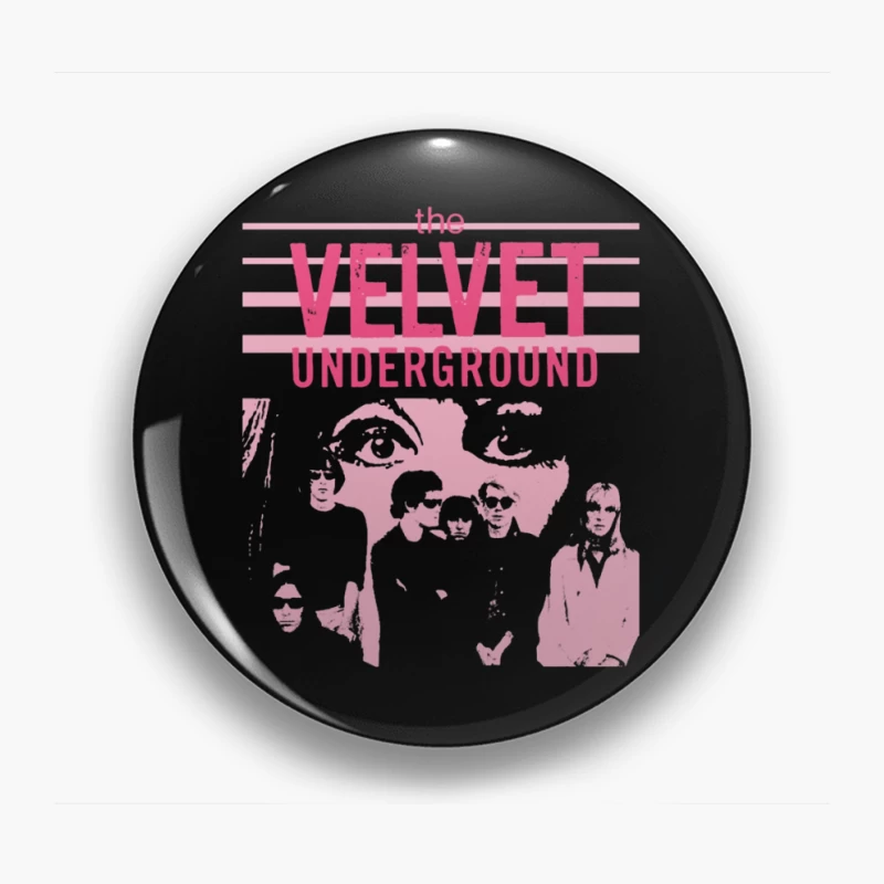 The Velvet Underground Vintage Pink Album Art Design Pin