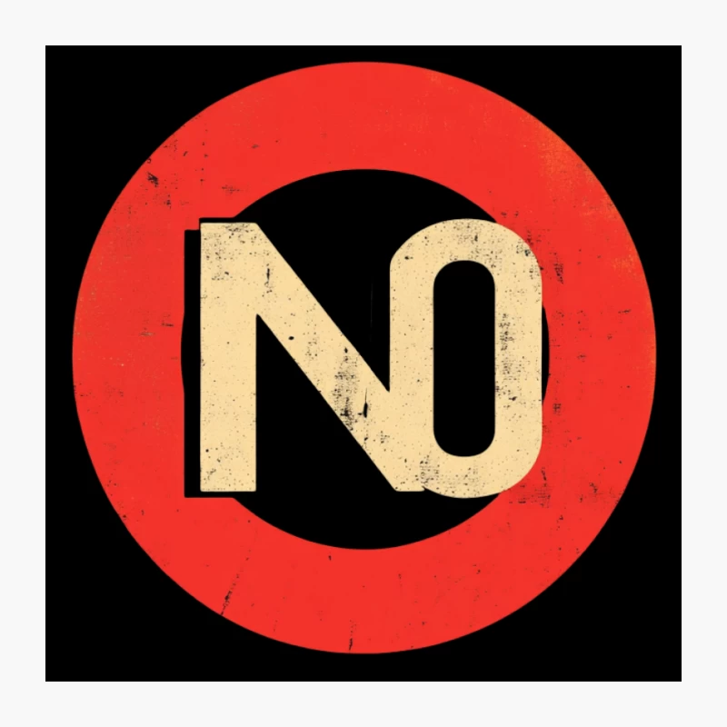 Red Circular No Sign: Prohibition and Warning Symbol Pin