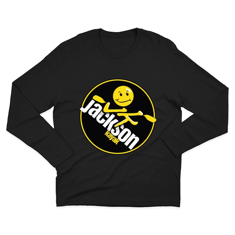 Jackson Kayak Sports Logo with Yellow Smiley Design Male Long Sleeve T-Shirt