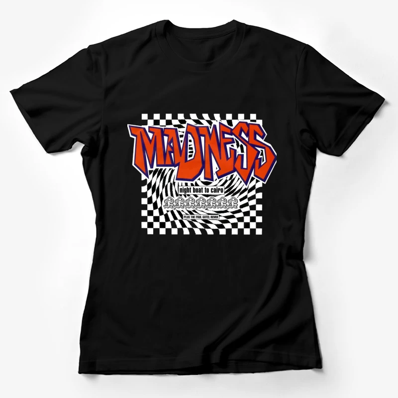 Madness - Night Boat to Cairo Album Cover with Checkerboard Design Female T-Shirt