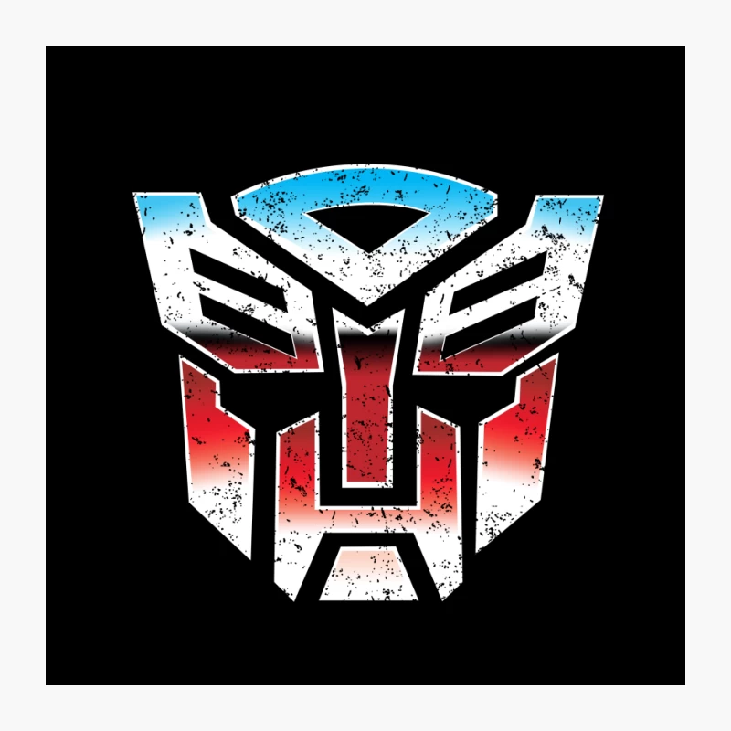 Iconic Transformers Autobot Logo in Red and Blue Pin