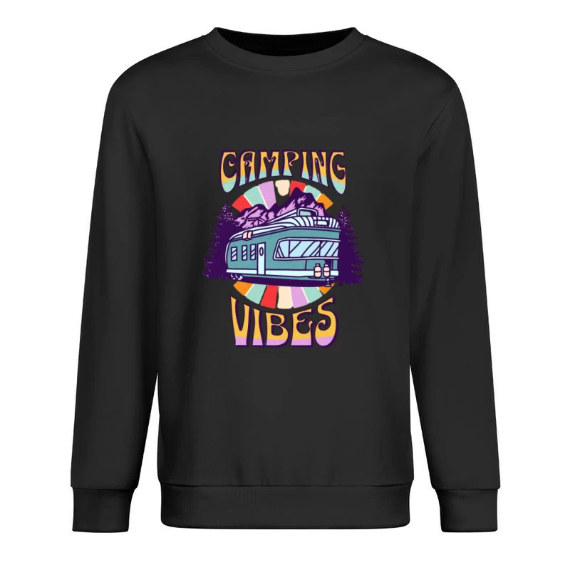 Retro Camping Wohnwagen Herren Pullover Sweatshirt
