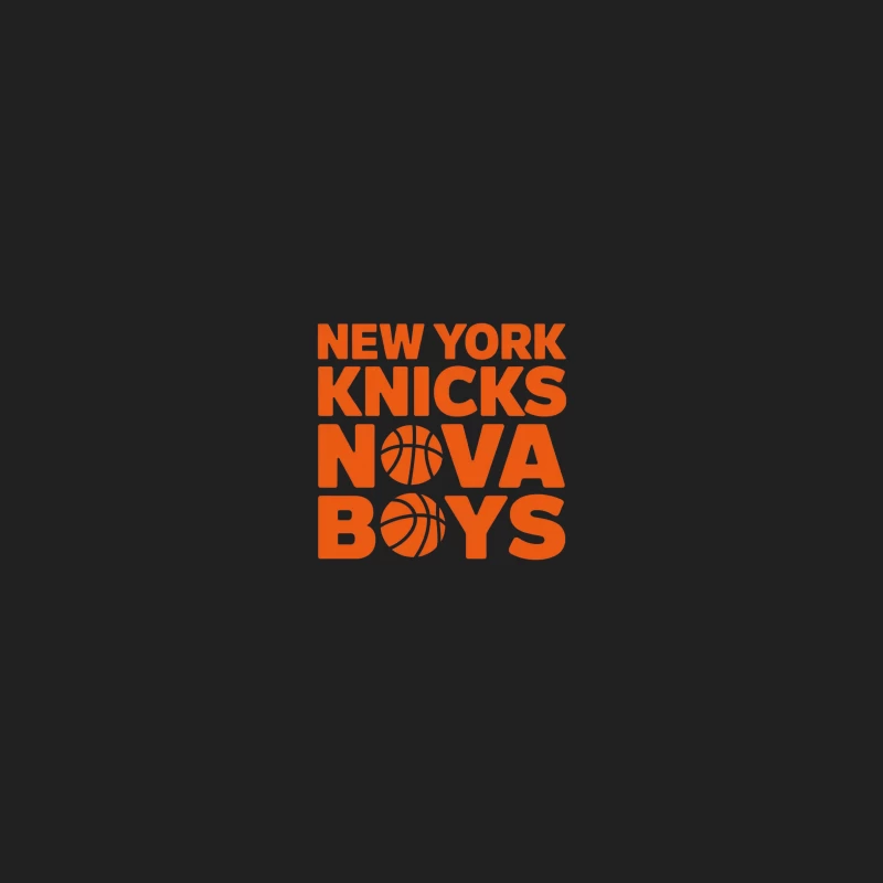 New York Knicks Basketball Team Logo in Orange Typography Bucket Hat