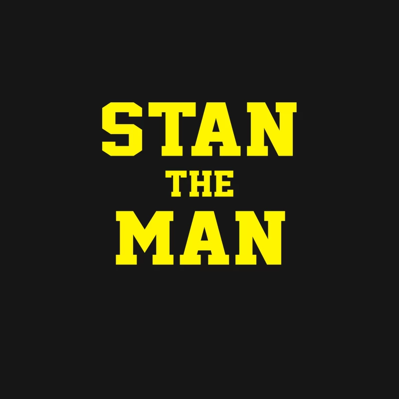 Bold Yellow Typography: Stan The Man Desk Mat
