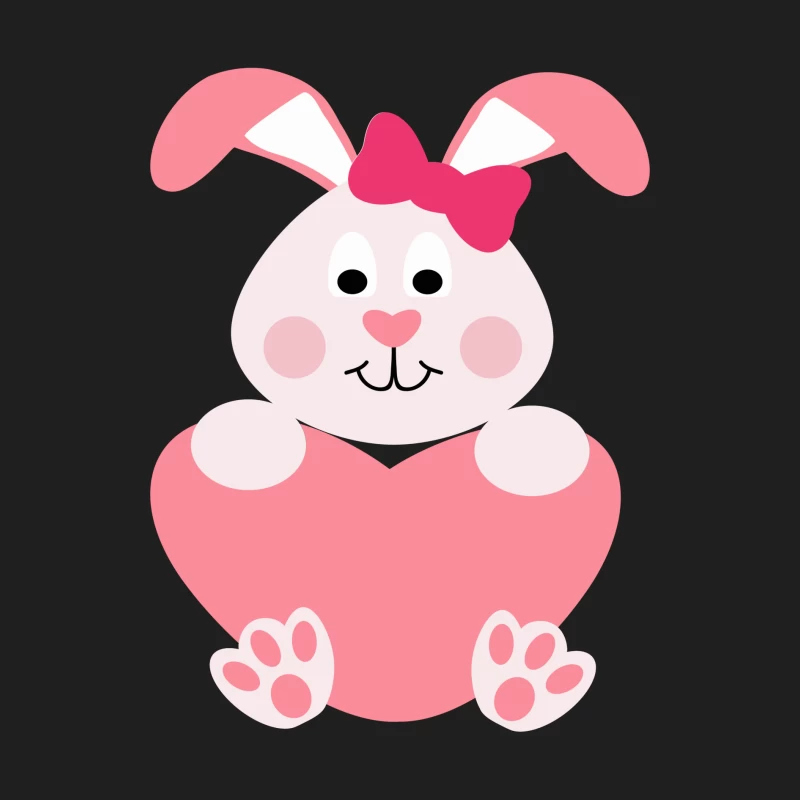 Lapin mignon avec cœur rose Homme Débardeur