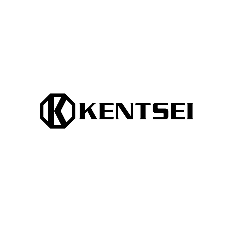 Kensei Black and White Geometric Brand Logo Mouse Pad