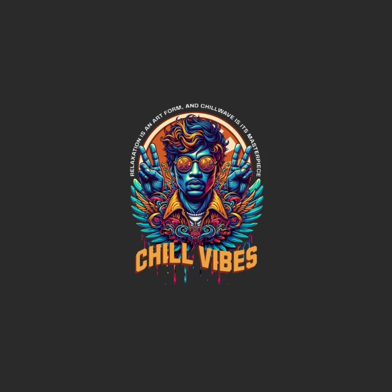 Psychedelic Peace and Chill Vibes Retro Art Design Baseball Cap