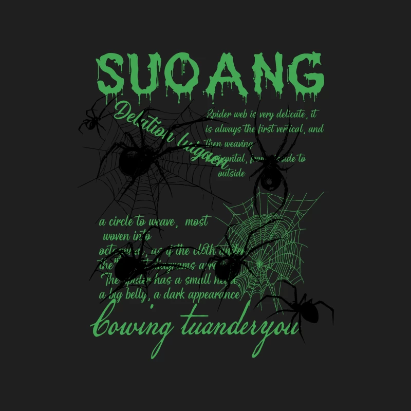 Grüner Spinnennetz-Schriftzug-Design Herren Tanktops