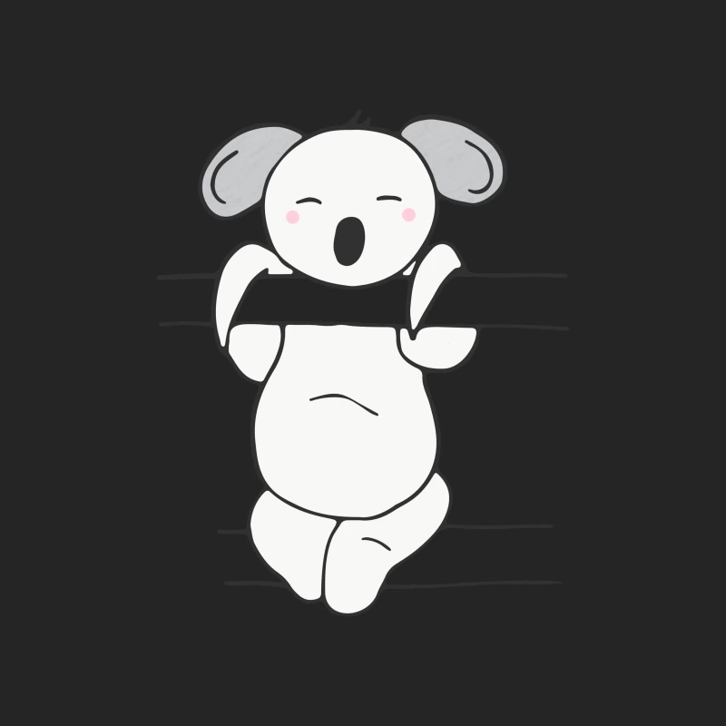 Koala mignon bâillant Femme Sweat-shirt à enfiler