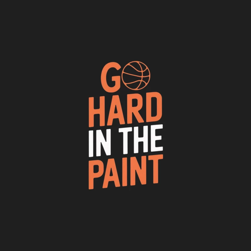 Motivational Basketball Typography: Go Hard in the Paint Male Tank Top