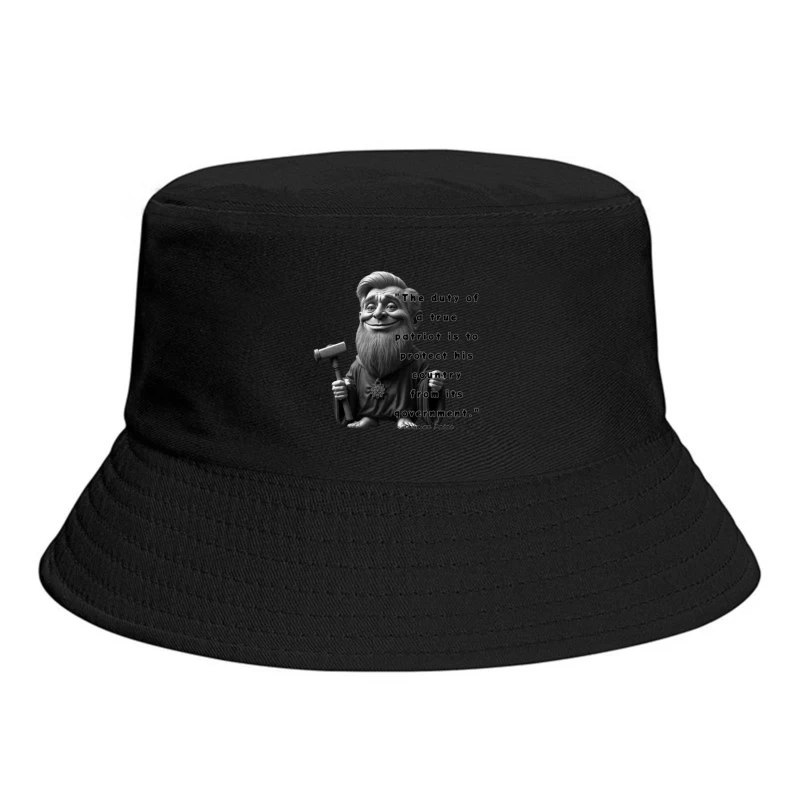 Political Gnome Meme with Thomas Paine Quote Bucket Hat