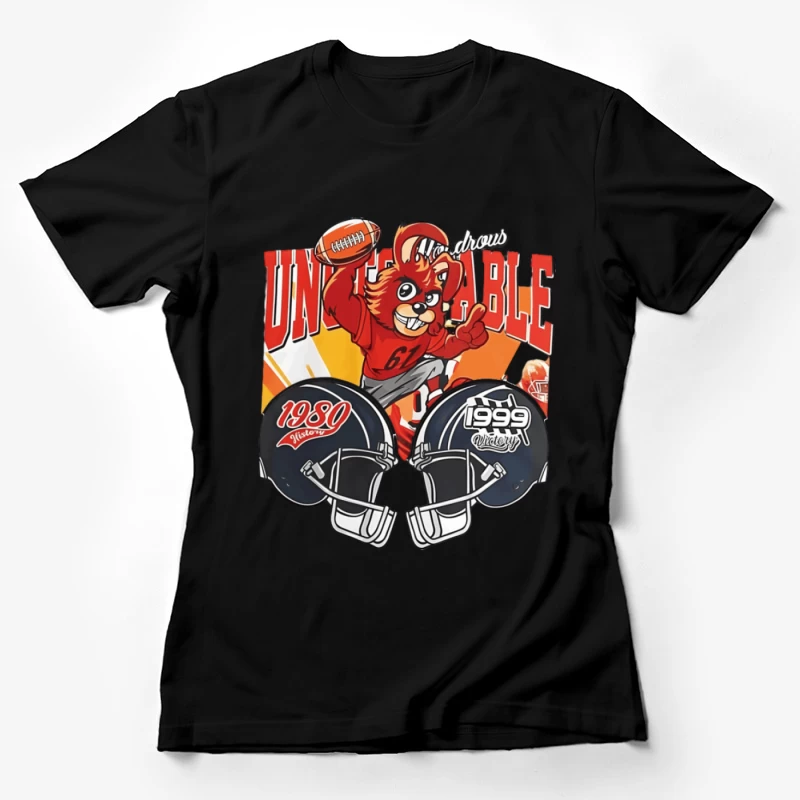 Unbezwingbarer Maskottchen-Fußball Damen T-Shirt
