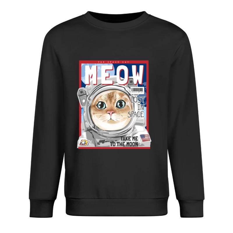 Weltraumkatze auf dem Titel des Magazins Herren Pullover Sweatshirt