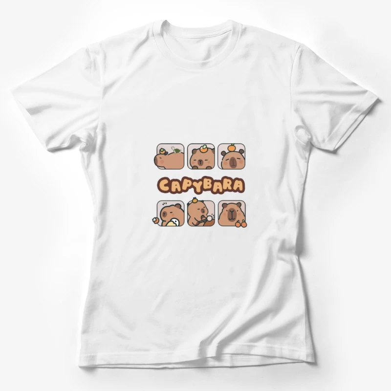 Illustrations mignonnes de Capybara Femme T-Shirt