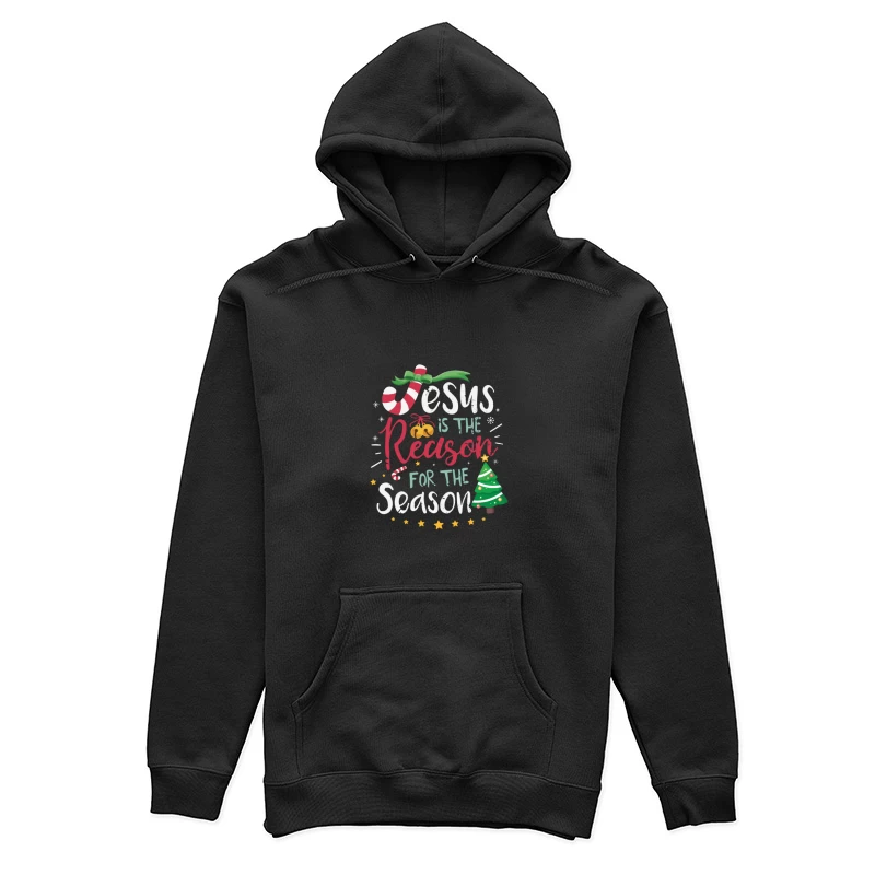 Message de Noël avec Jésus, bonbons et arbre Femme Sweat à capuche