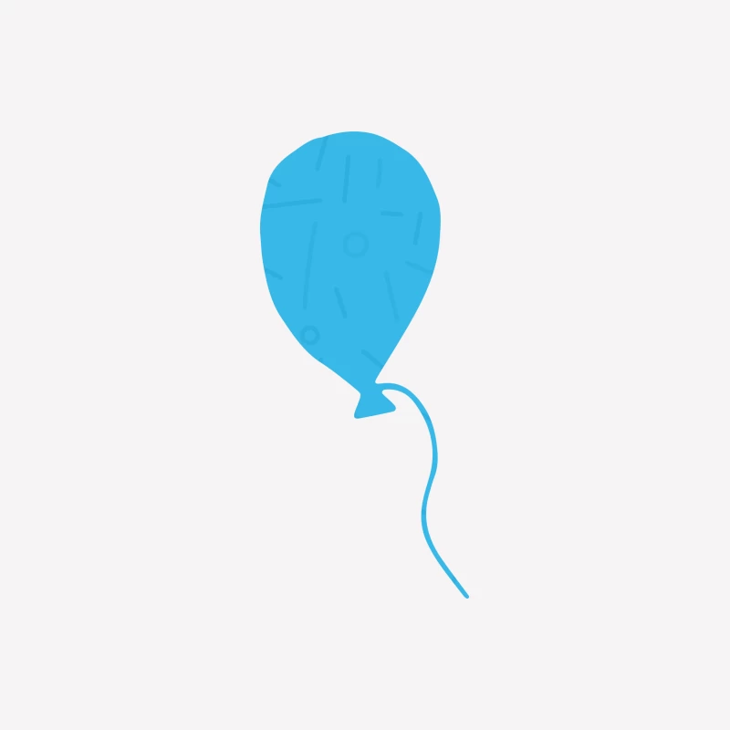 Ballon bleu avec motifs Femme T-Shirt