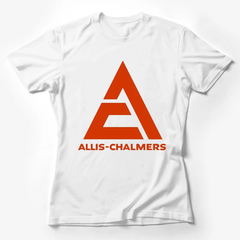 Vintage Allis-Chalmers Industrial Company Logo with Red Triangle Design Female T-Shirt