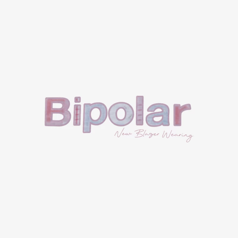 Bipolar-Schriftzug Design Herren Langarm T-Shirt
