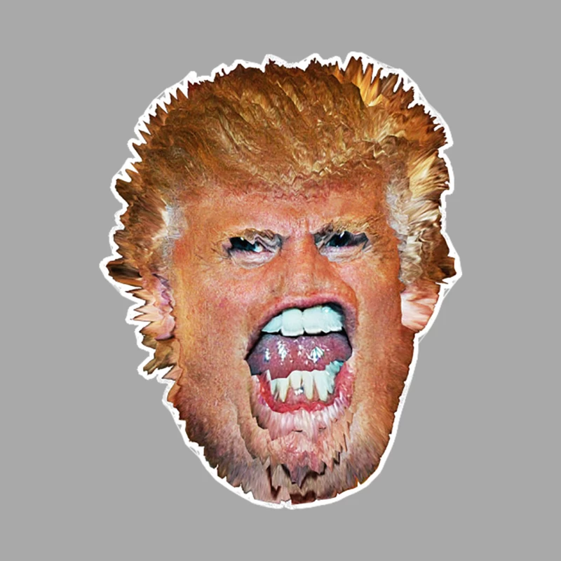 Donald Trump Glitch Horror Memeshirt Design Male Pullover Hoodie