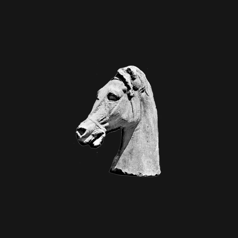 Aesthetic  Greek Horse Statue Design Desk Mat