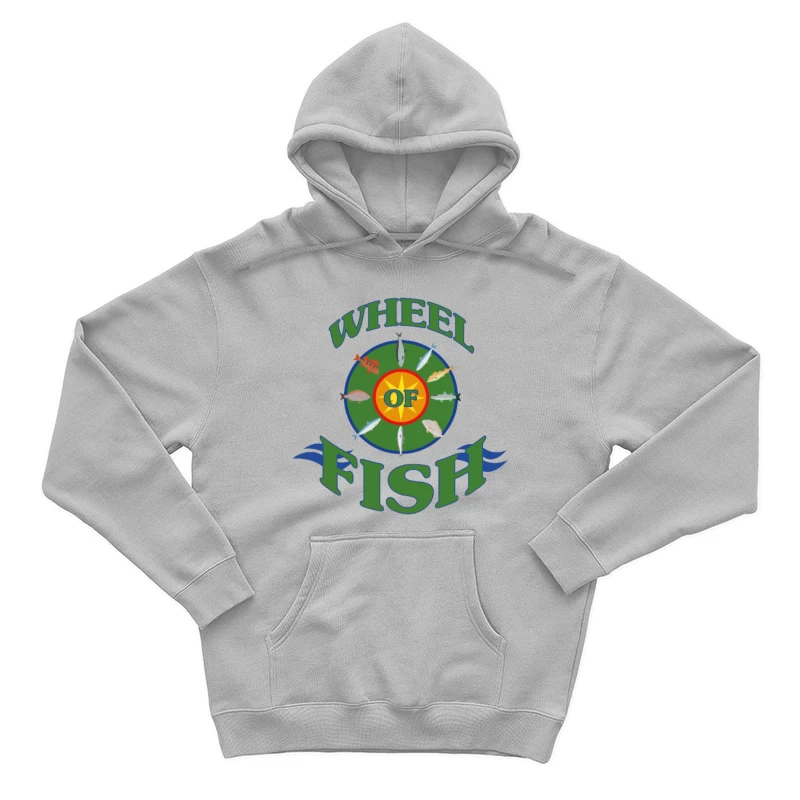 Wheel of Fish Male Pullover Hoodie