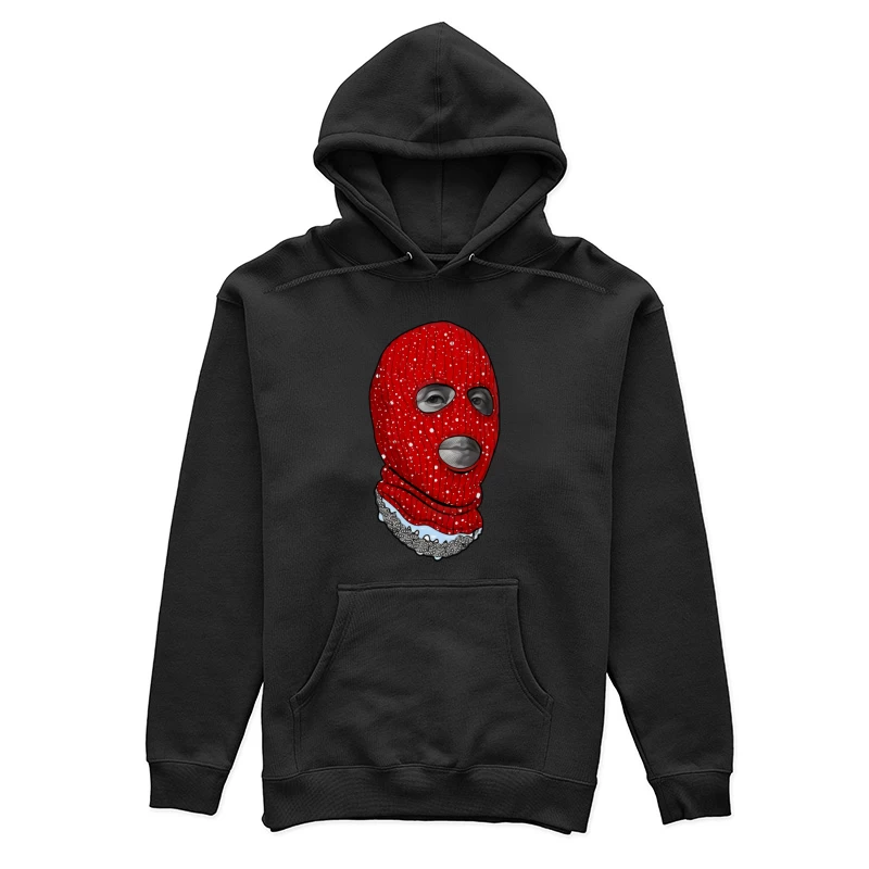 Rotes Skimützenporträt Damen Pullover Hoodie