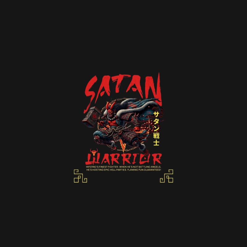 Satan Warrior - Dark Japanese Demon Samurai Art Desk Mat