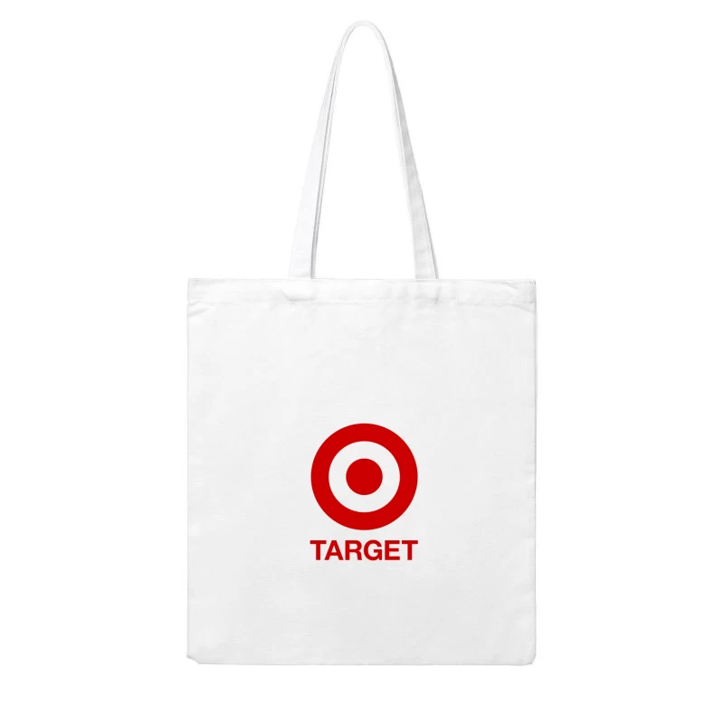 Target Corporation Retail Brand Logo with Red Bullseye Design Cotton Tote Bag