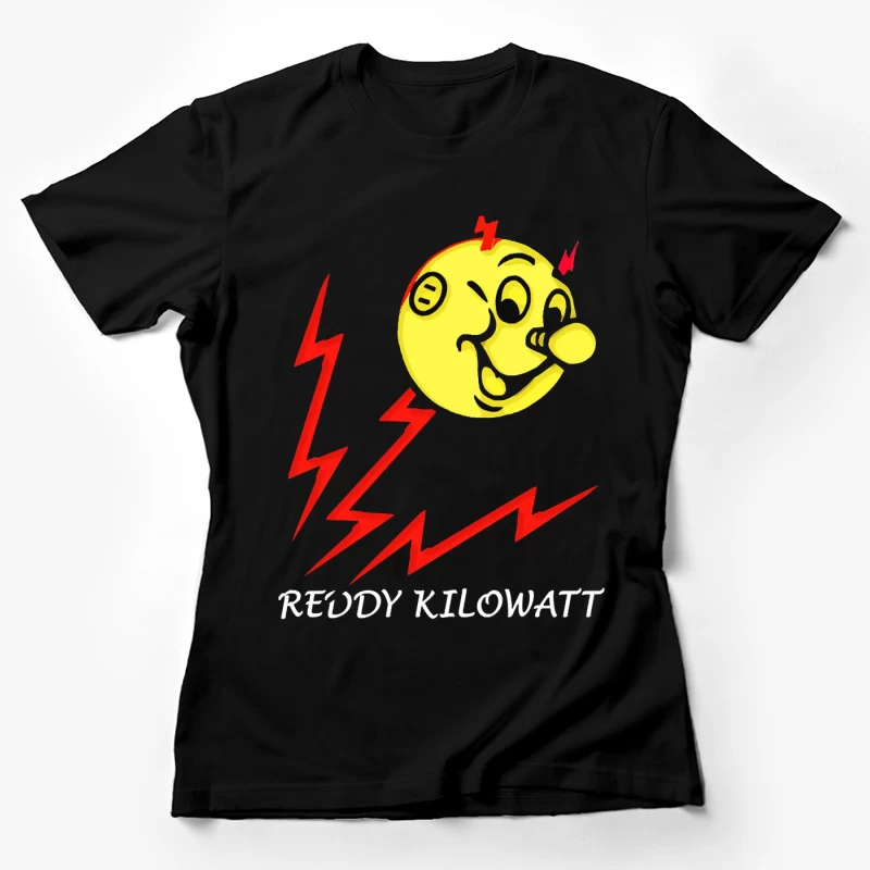 Reddy Kilowatt - Classic Electricity Company Mascot with Lightning Bolts Female T-Shirt