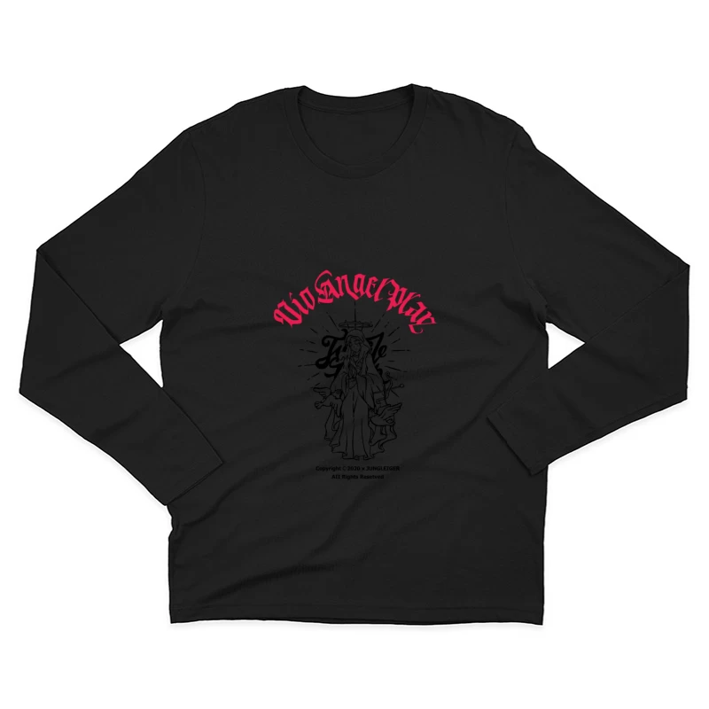 Schriftzug Los Angeles Herren Langarm T-Shirt
