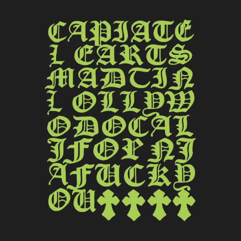 Grüne gotische Buchstaben auf schwarzem Hintergrund Herren Tanktops