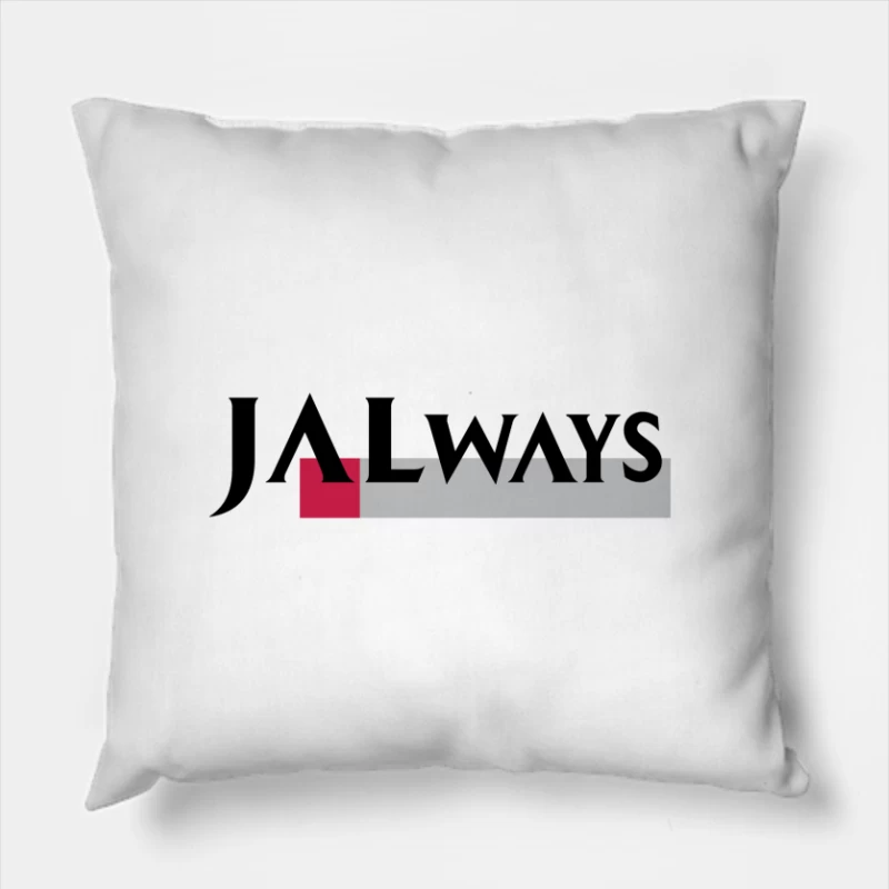 Jal Ways logo Throw Pillow