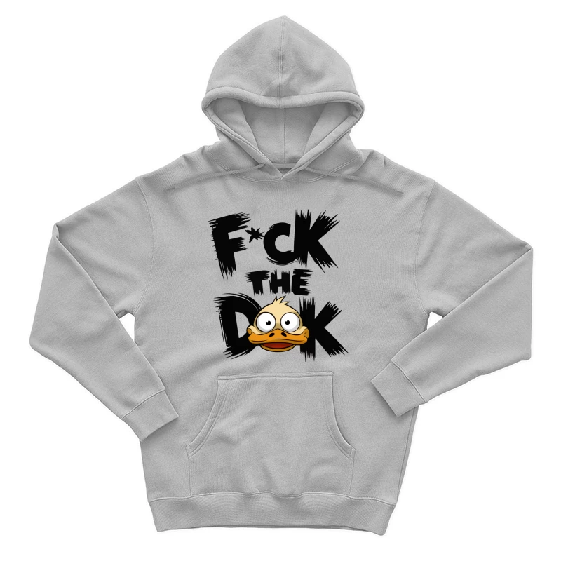 Angry Cartoon Duck Male Pullover Hoodie