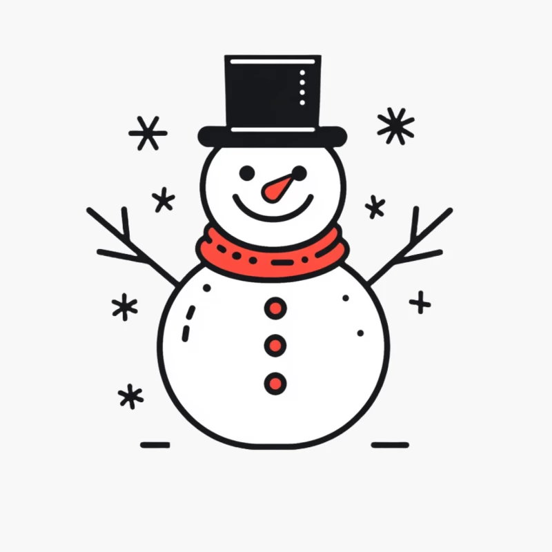 Cartoon Holiday Snowman Winter Illustration Cotton Tote Bag
