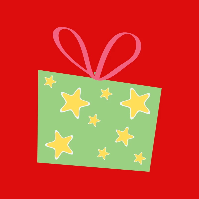 Cadeau avec étoiles et ruban rose Homme Débardeur